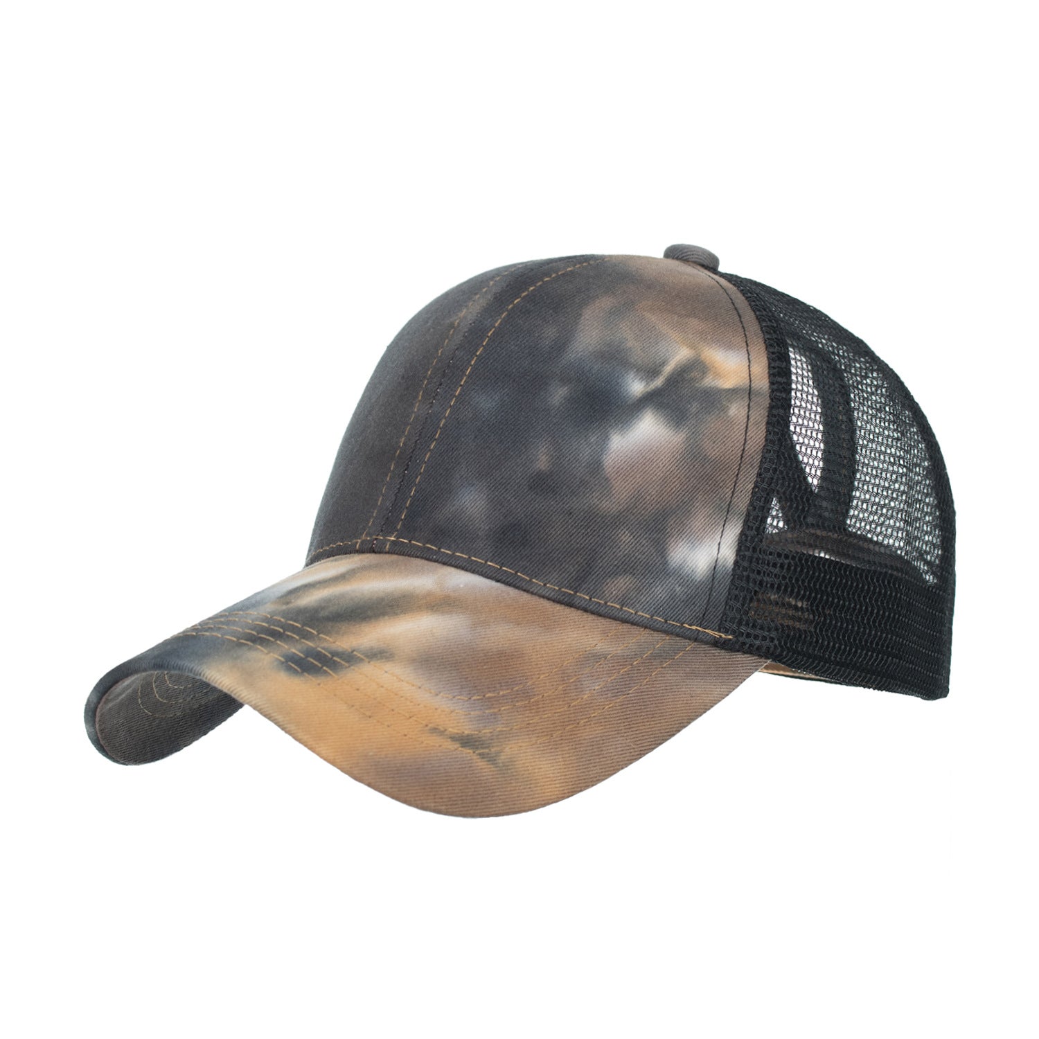 Wholesale Tie-Dye Ponytail Hole Mesh Baseball Cap